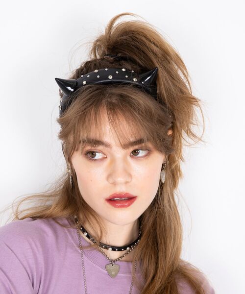 HYSTERIC GLAMOUR（ヒステリックグラマー）の「EVIL カチューシャ（カチューシャ・レディース・ブラック・FREE）」の4枚目の写真