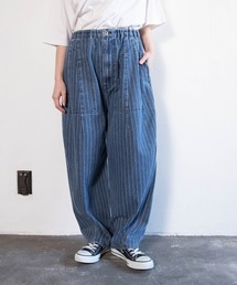 URCH RNA（アーチ アールエヌエー）の「R4448 コックさんのストライプデニムパンツ（デニムパンツ）」