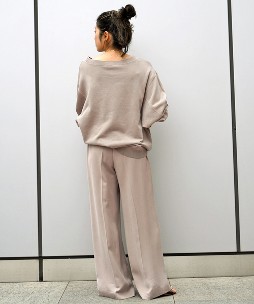 AP STUDIO（エーピーストゥディオ）の「キュプラパンツ（スラックス・レディース・ネイビー/アイボリー・34/36/38/40）」の10枚目の写真