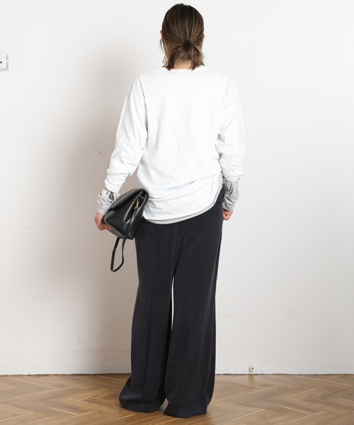 AP STUDIO（エーピーストゥディオ）の「キュプラパンツ（スラックス・レディース・ネイビー/アイボリー・34/36/38/40）」の21枚目の写真