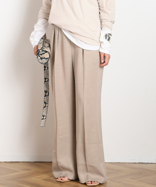 AP STUDIO（エーピーストゥディオ）の「キュプラパンツ（スラックス・レディース・ネイビー/アイボリー・34/36/38/40）」の22枚目の写真