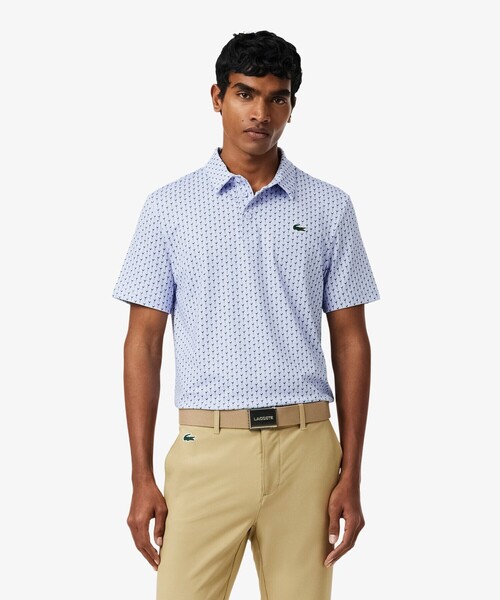 LACOSTE(ラコステ)の「総柄ゴルフプリント ウルトラドライストレッチポロシャツ(ポロシャツ・メンズ・ネイビー/ライトブルー/ホワイト/ピンク・5/4/3)」の3枚目の写真