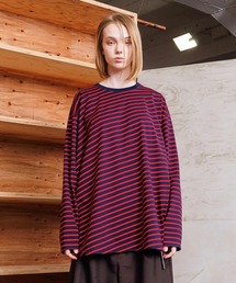【VOAAOV】 BIAS BORDER Long Sleeve T-Shirt