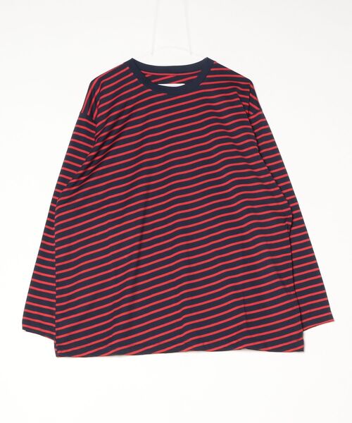 VOAAOV(ヴォアーブ)の「【VOAAOV】 BIAS BORDER Long Sleeve T-Shirt(Tシャツ/カットソー・メンズ・グレー/ブラック/ネイビー/ブラック×ホワイト・2/1)」の21枚目の写真