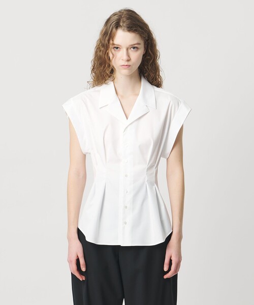 LOEFF（ロエフ）の「＜LOEFF＞TCブロード エイ シャツ（シャツ/ブラウス・レディース・ブラック/ホワイト・0/1）」の7枚目の写真