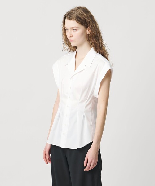 LOEFF（ロエフ）の「＜LOEFF＞TCブロード エイ シャツ（シャツ/ブラウス・レディース・ブラック/ホワイト・0/1）」の8枚目の写真