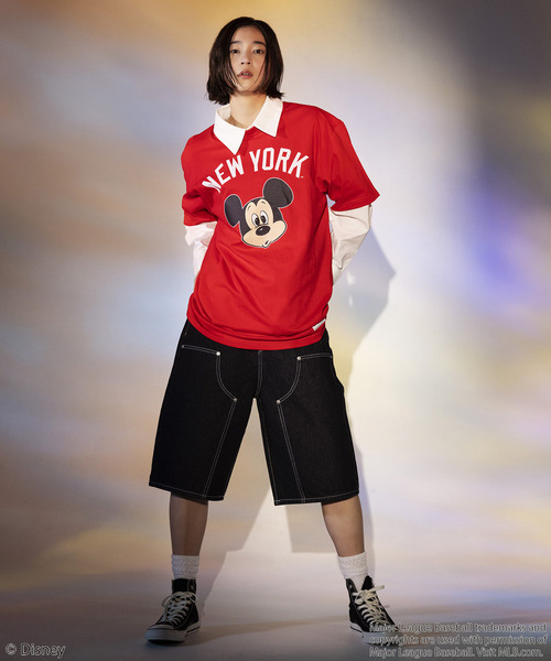 BACK TO THE FIELD(バック トゥー ザ フィールド)の「【MLB】【Disney】 Visual Tee(Tシャツ/カットソー・メンズ・グレー/ブルー/ブラック/カーキ/ホワイト系/ネイビー/ブラック系/ホワイト/ピンク・XL/LARGE/XXL/MEDIUM)」の21枚目の写真