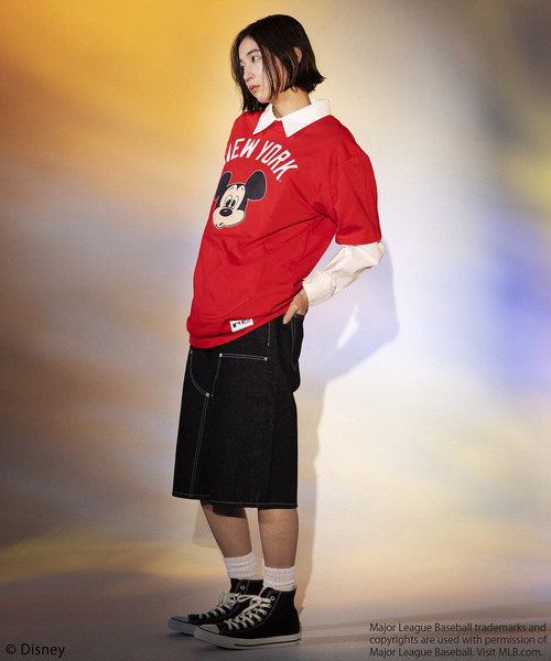 BACK TO THE FIELD(バック トゥー ザ フィールド)の「【MLB】【Disney】 Visual Tee(Tシャツ/カットソー・メンズ・グレー/ブルー/ブラック/カーキ/ホワイト系/ネイビー/ブラック系/ホワイト/ピンク・XL/LARGE/XXL/MEDIUM)」の22枚目の写真