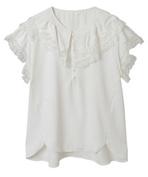 【INGEBORG Blanche (インゲボルグ ブランシェ)】フレアーカラーブラウス