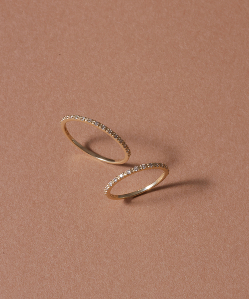 Lilas(リラ)の「ダイヤハーフエタニティーリング K10(リング・レディース・ゴールド・13/11/FREE/15 )」の5枚目の写真