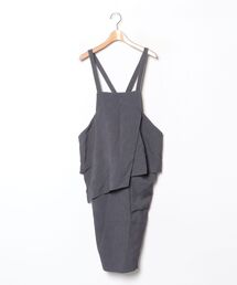 エンフォルドenfoldジャンパースカートグレー 中古・古着通販】ENFOLD (エンフォルド) FLARE SLIT JUMPER-SKIRT