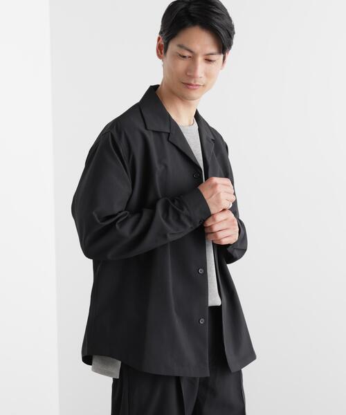 NANO universe（ナノユニバース）の「セオアルファ オープンカラーシャツ 長袖（シャツ/ブラウス・メンズ・ブラック/グレー/ブラウン・M/L/S）」の4枚目の写真