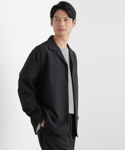 NANO universe（ナノユニバース）の「セオアルファ オープンカラーシャツ 長袖（シャツ/ブラウス・メンズ・ブラック/グレー/ブラウン・M/L/S）」の5枚目の写真