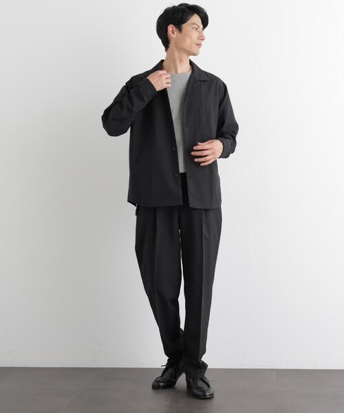 NANO universe（ナノユニバース）の「セオアルファ オープンカラーシャツ 長袖（シャツ/ブラウス・メンズ・ブラック/グレー/ブラウン・M/L/S）」の7枚目の写真