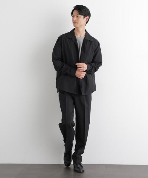 NANO universe（ナノユニバース）の「セオアルファ オープンカラーシャツ 長袖（シャツ/ブラウス・メンズ・ブラック/グレー/ブラウン・M/L/S）」の8枚目の写真