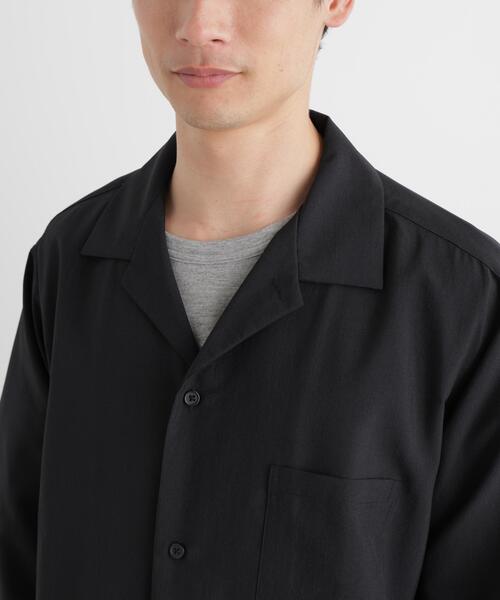 NANO universe（ナノユニバース）の「セオアルファ オープンカラーシャツ 長袖（シャツ/ブラウス・メンズ・ブラック/グレー/ブラウン・M/L/S）」の13枚目の写真