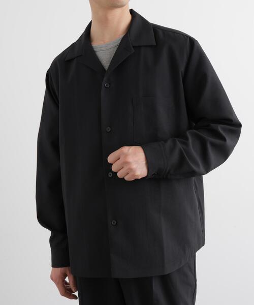 NANO universe（ナノユニバース）の「セオアルファ オープンカラーシャツ 長袖（シャツ/ブラウス・メンズ・ブラック/グレー/ブラウン・M/L/S）」の14枚目の写真