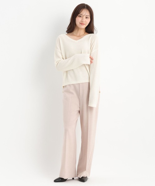 Andemiu(アンデミュウ)の「【前後2WAY】リネンコンニット659152(ニット/セーター・レディース・ネイビー/チャコールグレー/オフホワイト・FREE)」の13枚目の写真