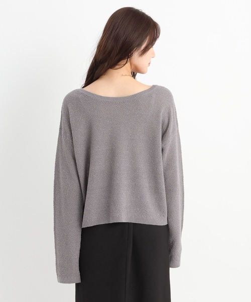 Andemiu(アンデミュウ)の「【前後2WAY】リネンコンニット659152(ニット/セーター・レディース・ネイビー/チャコールグレー/オフホワイト・FREE)」の17枚目の写真