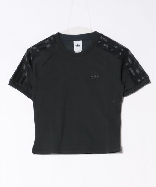 adidas(アディダス)の「ADIDAS アディダス W LACE CALI TEE ショートスリーブ KC8150 BLACK(Tシャツ/カットソー・レディース・ブラック・MEDIUM/LARGE/SMALL/X-LARGE)」の1枚目の写真
