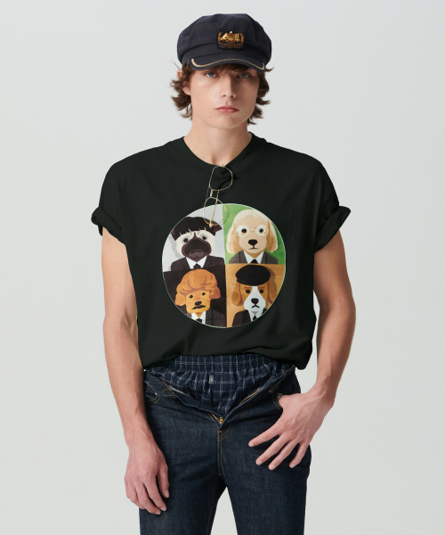 Beyond Closet(-)の「ILPミュージシャンバンドパッチドッグ半袖Tシャツブラック(Tシャツ/カットソー・メンズ・その他・LARGE)」の1枚目の写真
