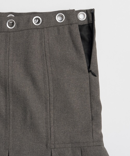 MAISON SPECIAL(メゾンスペシャル)の「Eyelet Pleated Skirt/アイレットプリーツスカート(スカート・レディース・ブラック/グレー・36/38)」の10枚目の写真