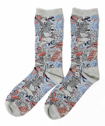 ScoLar（スカラー）の「88J18810：宇宙柄とスカラー柄ソックス（ソックス/靴下）」