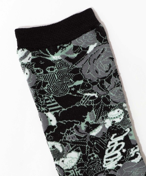 ScoLar（スカラー）の「88J18810：宇宙柄とスカラー柄ソックス（ソックス/靴下・レディース・ブラック/グレー・FREE）」の9枚目の写真