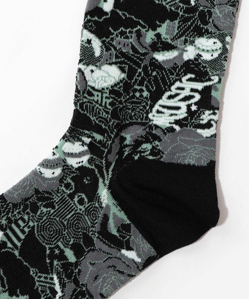 ScoLar（スカラー）の「88J18810：宇宙柄とスカラー柄ソックス（ソックス/靴下・レディース・ブラック/グレー・FREE）」の10枚目の写真