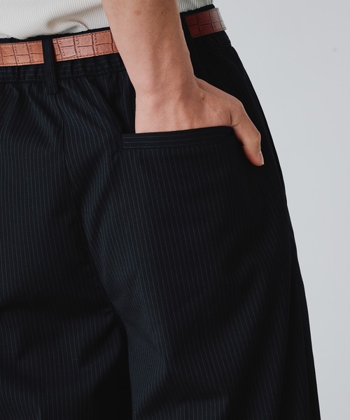 Adoon plain(アドーンプレーン)の「1-Tuck Center Press Straight Slacks / 1タックアソートセンタープレスストレートスラックス(スラックス・メンズ・ブラック/チャコールグレー/グレー/ネイビー・SMALL/LARGE/MEDIUM)」の5枚目の写真