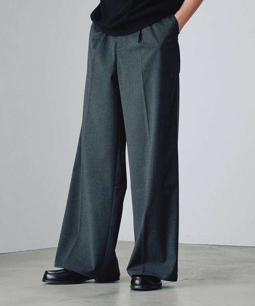 Adoon plain(アドーンプレーン)の「1-Tuck Center Press Straight Slacks / 1タックアソートセンタープレスストレートスラックス(スラックス・メンズ・ブラック/チャコールグレー/グレー/ネイビー・SMALL/LARGE/MEDIUM)」の9枚目の写真