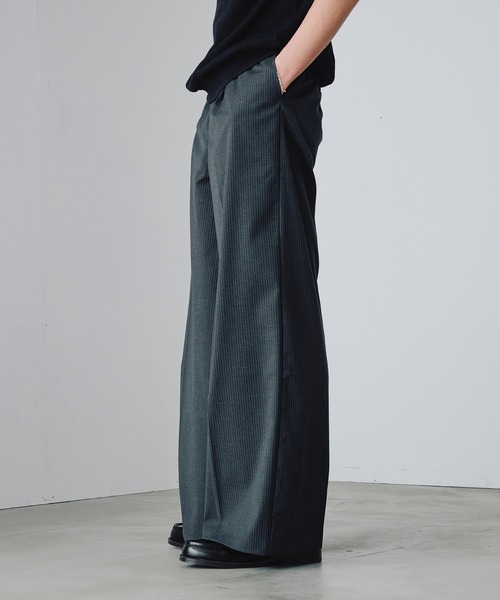 Adoon plain(アドーンプレーン)の「1-Tuck Center Press Straight Slacks / 1タックアソートセンタープレスストレートスラックス(スラックス・メンズ・ブラック/チャコールグレー/グレー/ネイビー・SMALL/LARGE/MEDIUM)」の10枚目の写真