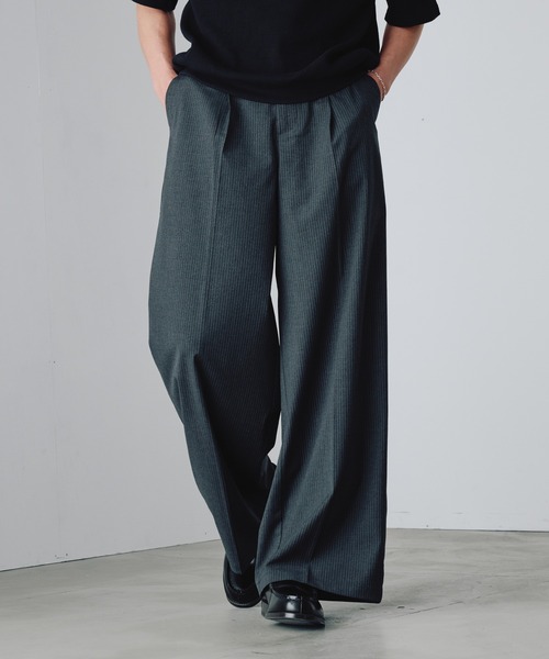Adoon plain(アドーンプレーン)の「1-Tuck Center Press Straight Slacks / 1タックアソートセンタープレスストレートスラックス(スラックス・メンズ・ブラック/チャコールグレー/グレー/ネイビー・SMALL/LARGE/MEDIUM)」の13枚目の写真