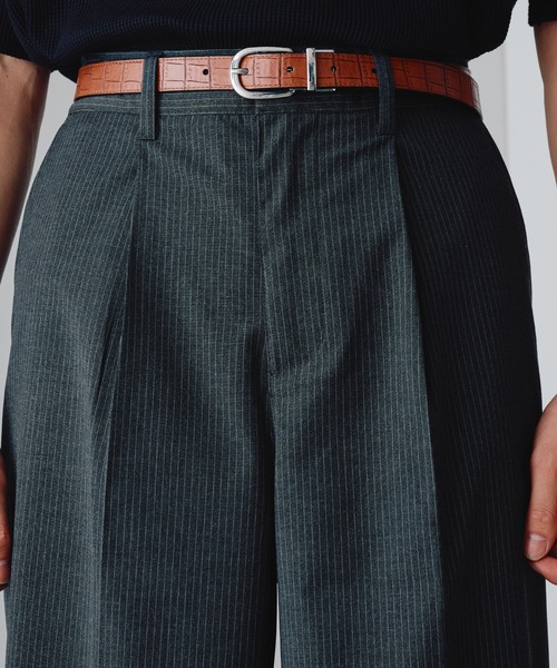 Adoon plain(アドーンプレーン)の「1-Tuck Center Press Straight Slacks / 1タックアソートセンタープレスストレートスラックス(スラックス・メンズ・ブラック/チャコールグレー/グレー/ネイビー・SMALL/LARGE/MEDIUM)」の14枚目の写真