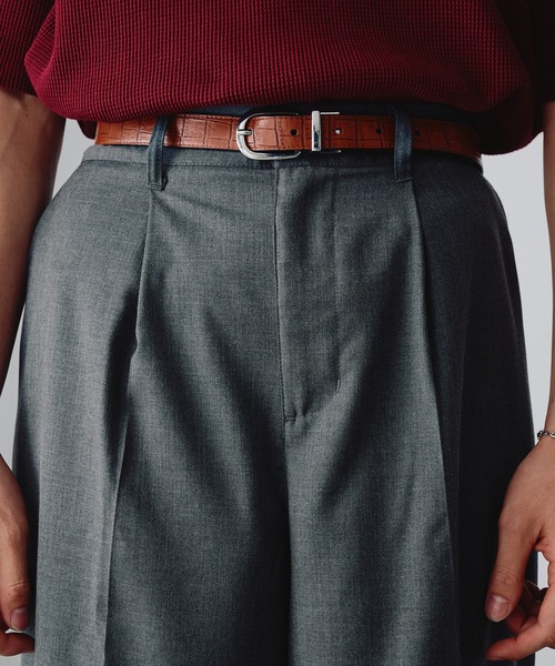 Adoon plain(アドーンプレーン)の「1-Tuck Center Press Straight Slacks / 1タックアソートセンタープレスストレートスラックス(スラックス・メンズ・ブラック/チャコールグレー/グレー/ネイビー・SMALL/LARGE/MEDIUM)」の22枚目の写真