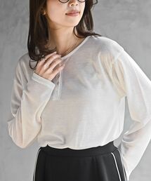 rps（アールピーエス）の「ヘンリーネックシアーカットソー（Tシャツ/カットソー）」