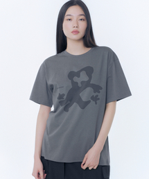 Teddy graphic short sleeve CHARCOAL