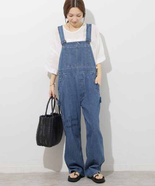 JOURNAL STANDARD relume（ジャーナルスタンダード　レリューム）の「別注【PAYDAY/ペイデイ】 オーバーオール（サロペット/オーバーオール・レディース・アイボリー/ブルー・38/36）」の2枚目の写真