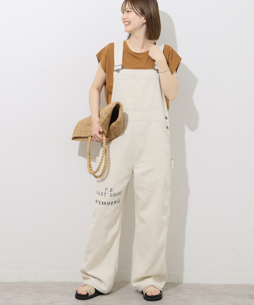 JOURNAL STANDARD relume（ジャーナルスタンダード　レリューム）の「別注【PAYDAY/ペイデイ】 オーバーオール（サロペット/オーバーオール・レディース・アイボリー/ブルー・38/36）」の4枚目の写真
