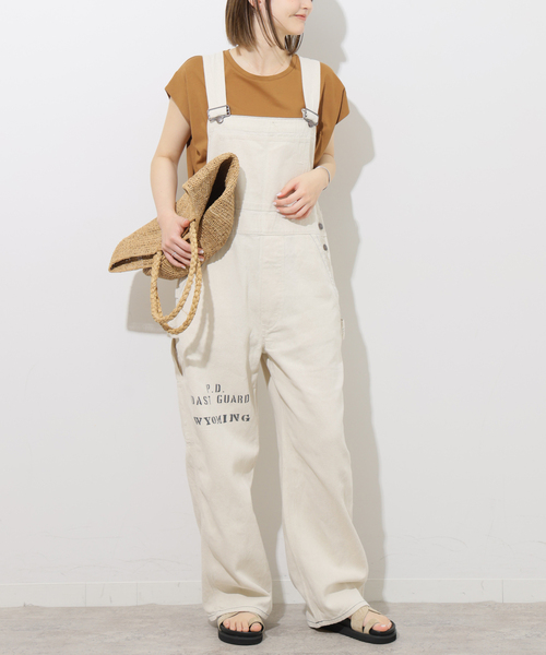 JOURNAL STANDARD relume（ジャーナルスタンダード　レリューム）の「別注【PAYDAY/ペイデイ】 オーバーオール（サロペット/オーバーオール・レディース・アイボリー/ブルー・38/36）」の5枚目の写真