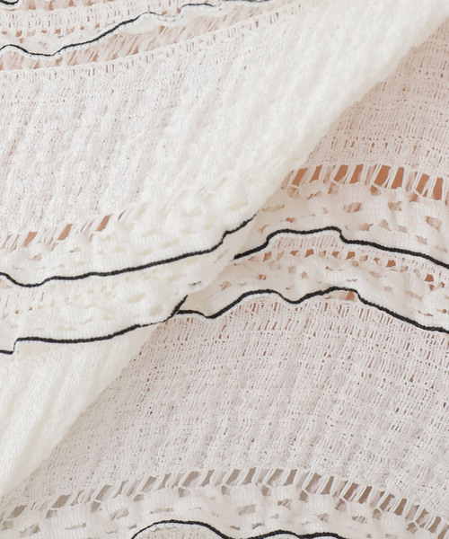 La TOTALITE（ラトータリテ）の「≪追加≫【洗える】Mewl / ミュール ミニフリル2WAYカーデ（ニット/セーター・レディース・ホワイト・FREE）」の18枚目の写真