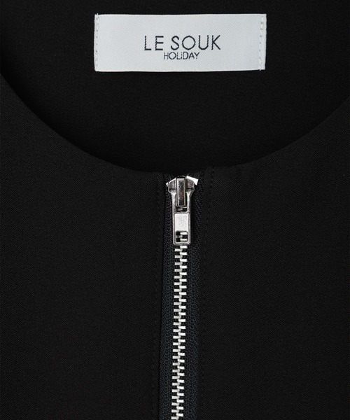 LE SOUK HOLIDAY（ルスークホリデー）の「バルーンヘムジップベスト（カーディガン/ボレロ・レディース・ブラック・M/L）」の19枚目の写真