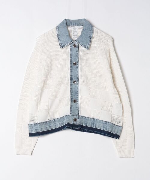 DOUBLE STANDARD CLOTHING(ダブルスタンダードクロージング)の「ドッキングニットカーディガン(カーディガン/ボレロ・レディース・オフホワイト・FREE)」の14枚目の写真
