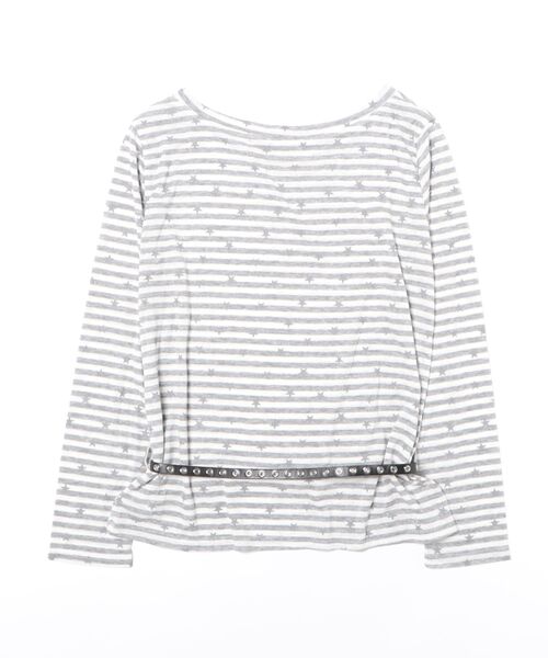 HALEY PESCA(ヘーリーペスカ)の「HALEY PESCA/【星柄×ボーダー】ワンショルダーカットソー ベルト付き(Tシャツ/カットソー・レディース・ブラック/ホワイト/ネイビー・FREE)」の12枚目の写真