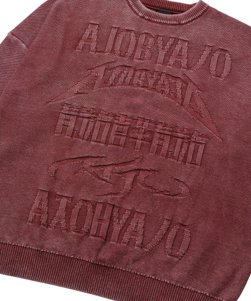AJOBYAJO（アジョバイアジョ）の「[PBA] Five AJO Logos Washed Sweater [BURGUNDY]（ニット/セーター・メンズ・その他・MEDIUM/LARGE/X-LARGE）」の22枚目の写真