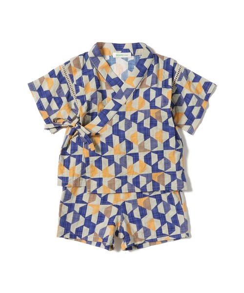 BEAMS mini(ビームスミニ)の「甚平 ベビー 2026SS (70~90cm) キッズ 夏休み 夏祭り(浴衣・キッズ・オレンジ/ブルー・80-90/70-80)」の2枚目の写真