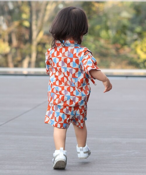 BEAMS mini(ビームスミニ)の「甚平 ベビー 2026SS (70~90cm) キッズ 夏休み 夏祭り(浴衣・キッズ・オレンジ/ブルー・80-90/70-80)」の18枚目の写真