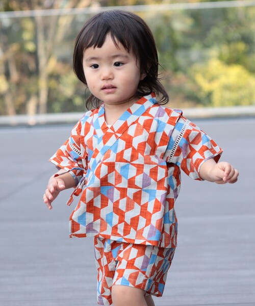 BEAMS mini(ビームスミニ)の「甚平 ベビー 2026SS (70~90cm) キッズ 夏休み 夏祭り(浴衣・キッズ・オレンジ/ブルー・80-90/70-80)」の19枚目の写真