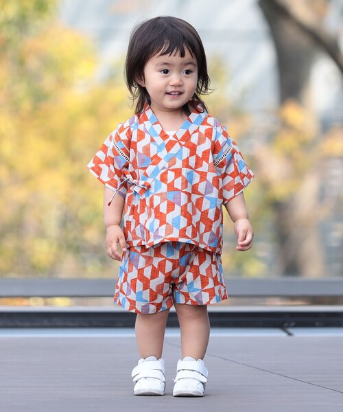 BEAMS mini(ビームスミニ)の「甚平 ベビー 2026SS (70~90cm) キッズ 夏休み 夏祭り(浴衣・キッズ・オレンジ/ブルー・80-90/70-80)」の20枚目の写真