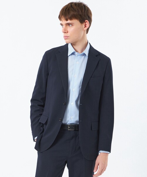 MACKINTOSH PHILOSOPHY(マッキントッシュ フィロソフィー)の「トロッター ジャケット#070 ハイストレッチメッシュ(テーラードジャケット・メンズ・グレー系その他2/ダークネイビー・40/38)」の2枚目の写真